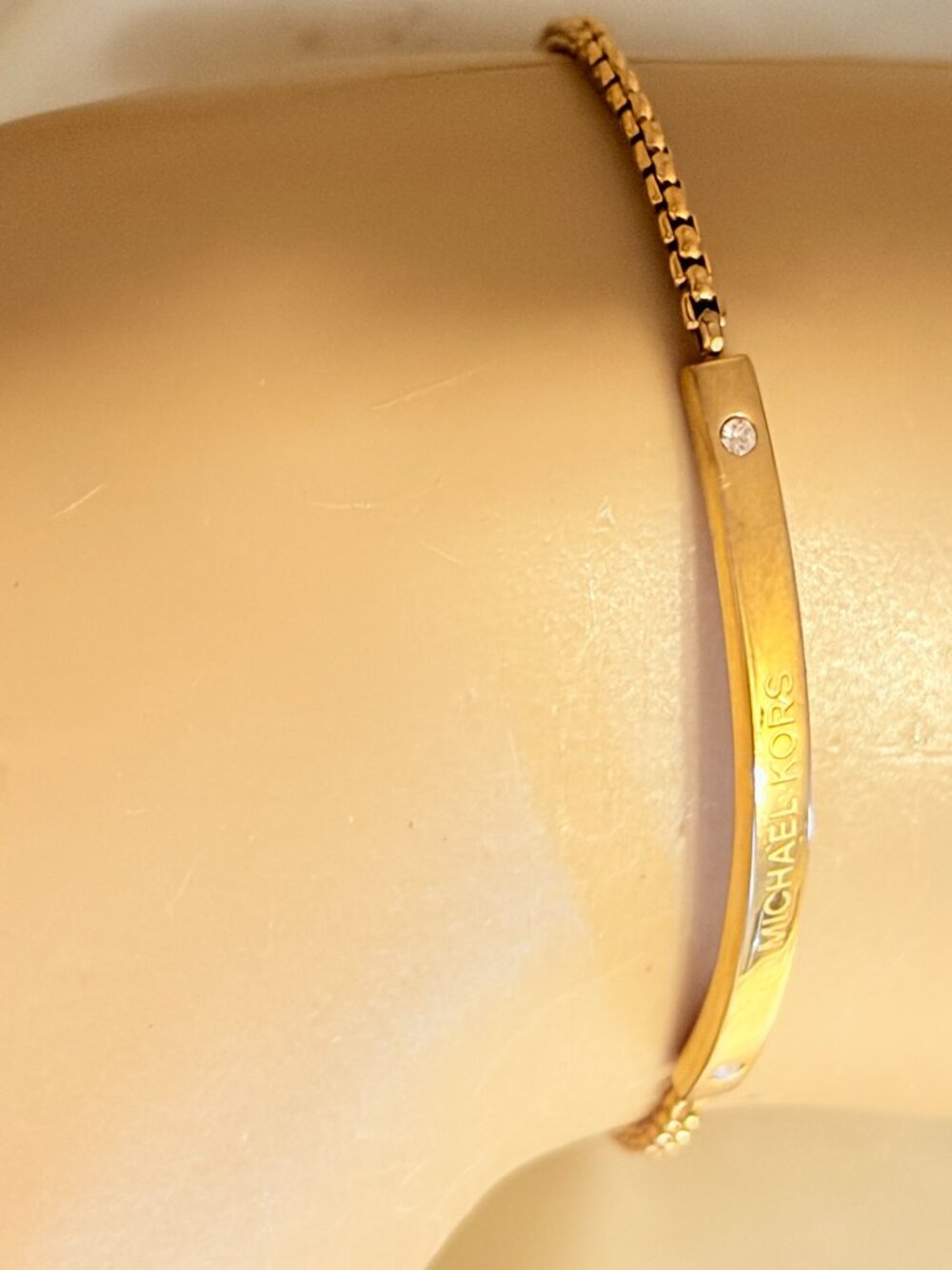Michael Kors Gold Tone Slider Bracelet